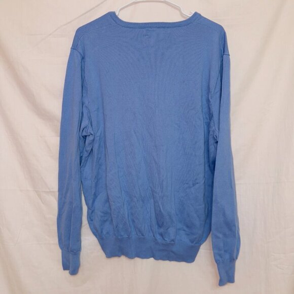 Men's Polo Ralph Lauren Golf Blue Long Sleeve V Neck Cotton Sweater size XL - Picture 6 of 6